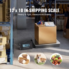 VEVOR Shipping Scale Digital Postal Scale 440 lbs x 1.7 oz. AC/DC Package LCD