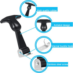 2 Pcs Elastic Stainless Steel Rubber Hood Catch Flexible T-Handle Hasp Rubber Fl