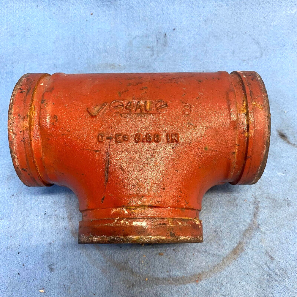 VICTAULIC FIRELOCK THREE WAY PIPE 4AU C-E=3.38IN 3INCH OVERALL LENGTH 6-3/4″