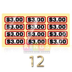 12PK GLOSSY SLIDE DECAL $3.00 For GREENWALD Wascomat, Ipso, Huebsch, 00-9104-37