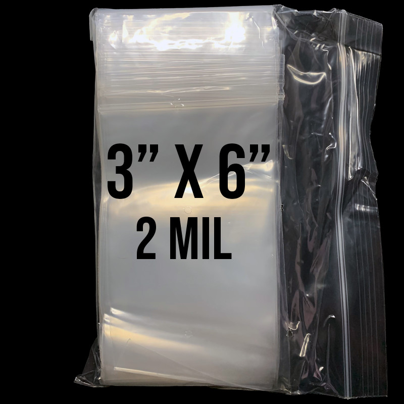 100 3″ x 6″ Clear Reclosable Zip Seal Bag Plastic 2 Mil Lock Bags Jewelry Zipper