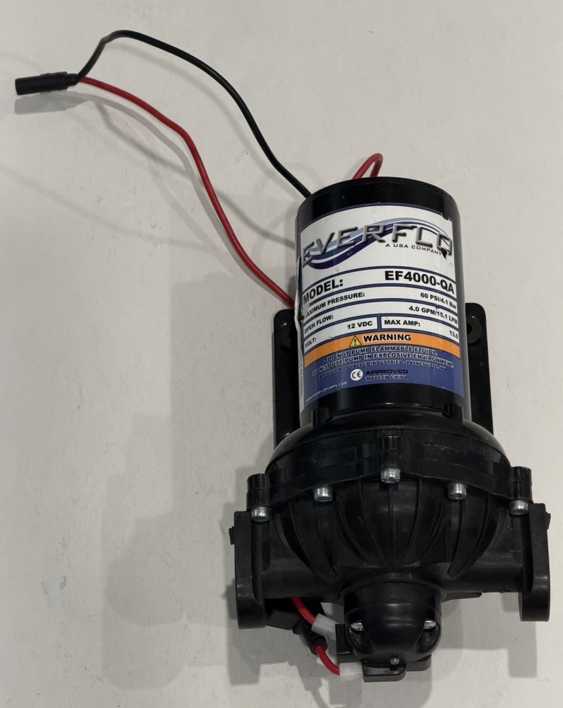 NEW Everflo EF4000-QA 12-Volt Diaphragm Pump with Quick Attach Ports