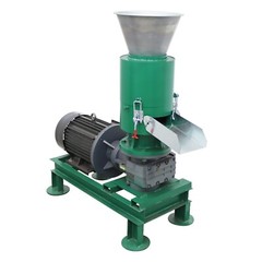 220V Wood Bran Straw Pellet Machine w/8mm Plate Biomass Fuel Maker 60KG/h 7500W