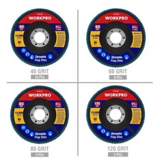 WORKPRO 20PCS Flap Disc 4-1/2″ Arbor Size 7/8″ T29 Zirconia Abrasive Wheel Discs