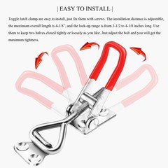 6 Pack Toggle Latch Clamp 4001 Adjustable Quick Release 330lb Heavy Duty
