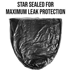 Aluf Plastics 56 Gallon Trash Can Liners (100 100 Count (Pack of 1), Black