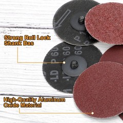 53X 3″ 36 60 80 120 240Grit Zirconia Roll Lock Sanding Grinding Disc Die Grinder