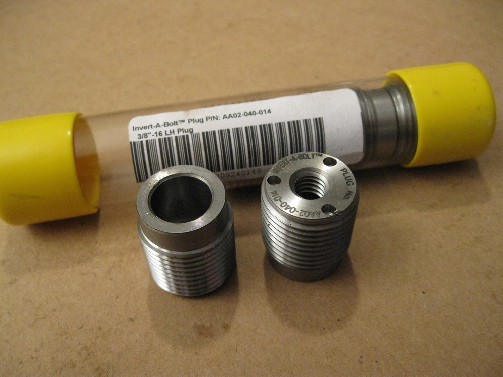 Invert-A-Bolt Plug,1″-12LH OD,3/8″-16 ID,1.15″ Tall, Stainless,5pcs,AA02-040-014