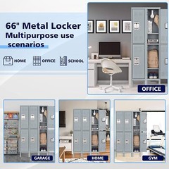 Metal Lockers for Employees Steel Storage Cabinets with Doors for Office School
