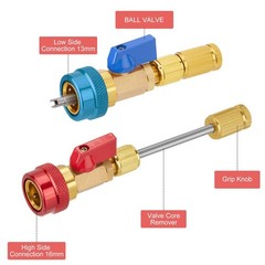 High Low Pressure Valve Core Remover Tools Kit for Refrigerant Air Conditioner
