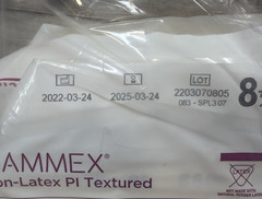 Gammex Non-Latex PI Textured Surgical Gloves *6 PAIR* Size: 8.5 *See Date*3-25