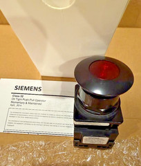 Siemens 52BP2D2AB Illuminated Push-Pull Switch 30 mm 1NO/1NC Mushroom Head