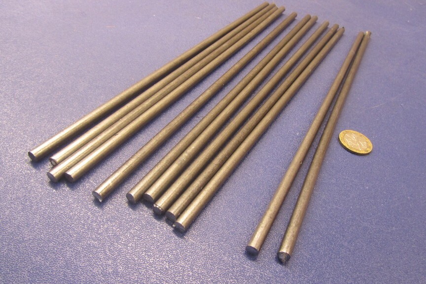 4140 Alloy Steel CF Rod Round Bar, 1/4″ Dia. x 1 Ft Length, 12 Units