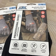 3 Pairs – GRX Professional Series 400 Breathable Nitrile Glove GRXPRO400L Size:L