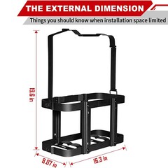 Strength Jerry Can Holder Bracket Mount Steel Rack For Fuel Oil Tank 20L 5.28Gal