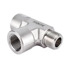 FITOK 316 SS Male Street Tee 1/4″ FNPT x MNPT x FNPT 7200 psi, SS-PST-NS4