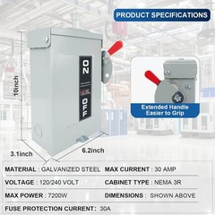 Quick Connect&Disconnect 30A Safety Switch