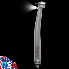 Dental (LED Optic E-generator) Handpiece High Speed Turbine 2/4Hole USA