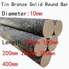 1pcs 10mm Diameter Tin Bronze Solid Round Bar 100/150/200/250/300/350/400mm Long