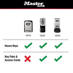 Master Lock Wall Mount Key Lock Push Button For House Keys Outdoor Safe