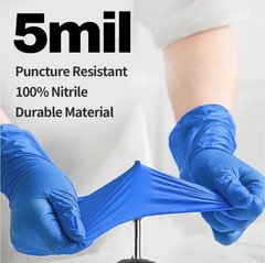 400-Nitrile Disposable Gloves 5 mil Powder-Free Textured Grip Non-Sterile XLarge
