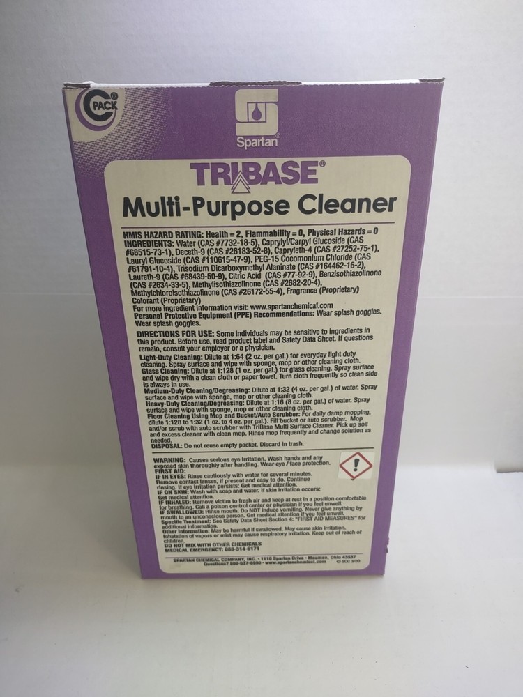 Spartan C-Pack Tri-Base Concentrated Multi-Purpose Cleaner 40 Packets = 20 gal.