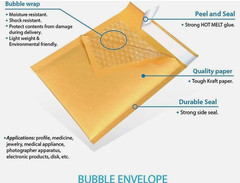 250 #0 6×10 Kraft Paper Padded Bubble Envelopes Mailers Shipping Case 6”x10”