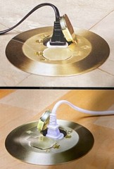 Hubbell Raco D54963 Low Profile Floor Box Cover Polished Brass Round