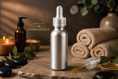 1oz/30ml Aluminum Dropper Bottle – w/Graduated 1ml Pipette – Child Resistant Cap