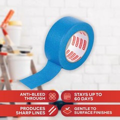 XFasten Blue Painter’s Tape, 2 Inch x 60 Yards (24-Pack) Blue Painters Maskin…