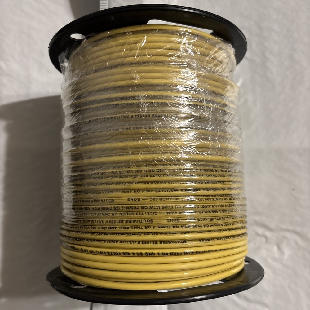 500 Ft 10 Awg Stranded Copper THHN Wire (Yellow) Southwire