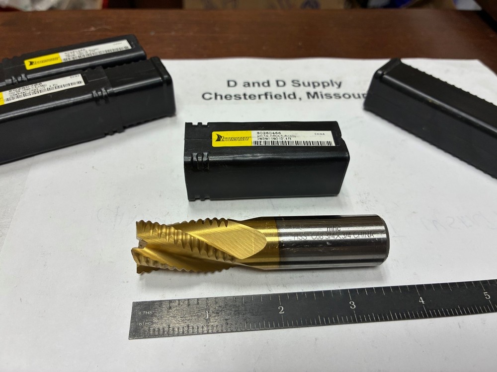 Interstate 723-6767, 3/4″x 3/4″x 1-1/4″x 3-1/2″, 4FL Cobalt, Rougher, TiN Coated