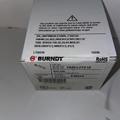 Box Of 50 Lugs Burndy 2-Hole Compression Lug Copper 8 AWG 5/8″ YA8CL2TC10