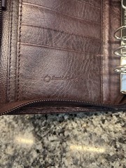 Franklin Covey Americana 6 Ring Full Zip Planner Leather Mahogany/Brown
