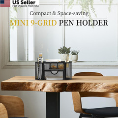 SUPEASY Mesh Desk Organizer, Accessories & Workspace Obsidian Black