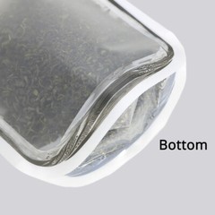 Multi-Size Red/Clear/Red Matte Mylar Bottle Shape Stand Up Zip Lock Bag