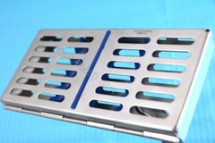GERMAN 10 DENTAL AUTOCLAVE STERILIZATION CASSETTE RACK BOX TRAY FOR 7 INSTRUMENT