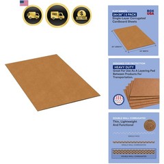 Double Wall Corrugated Cardboard Sheets, 24″ x 36″, Kraft Pack of 5,