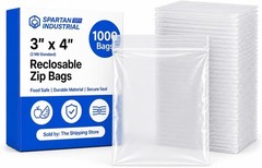 Durable 2 Mil Clear Reclosable Zip Bags – 1000 Count for Storage & Organization