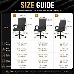 Water Resistant Stretch Computer Office Chair Cover Large Cover, Black
