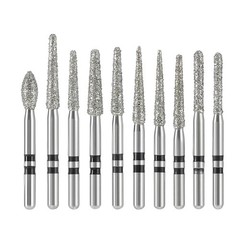 AZDENT Dental Diamond Zirconia Cutting Bur Kit Friction Grip 1.6mm for cutting