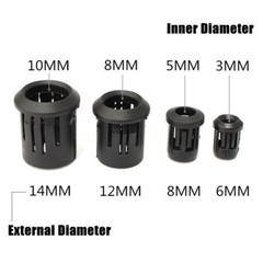 3mm 5mm 8mm 10mm LED Black Plastic Lamp LED Diode Holder Black Clip Bezel Mount
