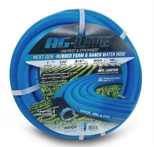 AG – Lite Rubber Farm And Ranch Water Hose 1″ x 100′ 10010035