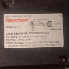 Raychem AMC-F5 Line-Sensing Thermostat NEMA 4X Non-Programmable Adjustable