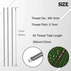 Threaded Rods & Studs, 8/32 Inch 4mm Threaded Rods with Hex Nuts, M4 304 Stai…