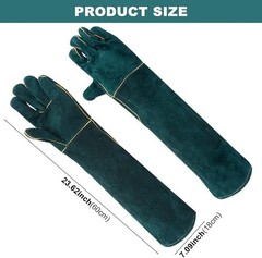 Animal Handling Gloves Leather Padding Dog Cat Scratch Protection Grabbing Glove