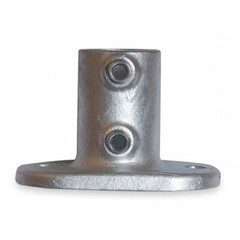 Zoro Select 4Nxu4 Structural Pipe Fitting, Railing Base Flange, Cast Iron, 1.25