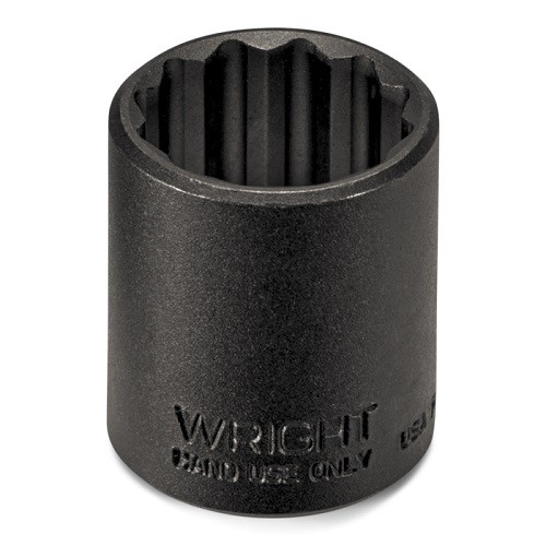 33124 – 3/8Inch Drive 12 Point Standard Black Industrial Socket – 3/4Inch