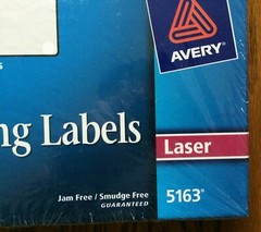 1000 Laser Print 5163 Address Label – 2″ X 4″, 10 labels/Sheet, 100 sheet/ Box