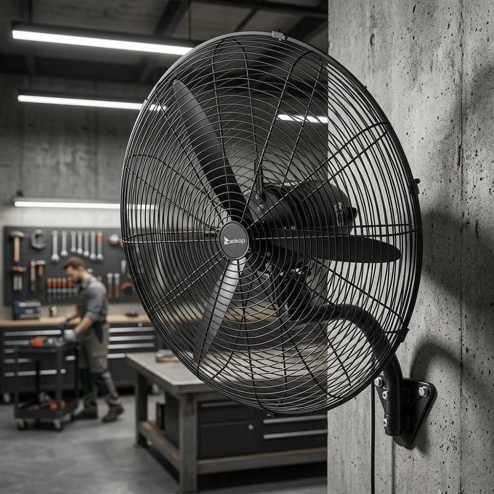 26″ Wall Mount Fan Oscillating Industrial 9299CFM BLDC Motor Heavy Duty Garage